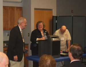 Al Parsons, Nancy Clark (Judge), and Ray Stone (RPA President) at ROPEX 2008