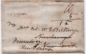 Folded Letter, Camp Monterrey Mexico to Point Isabel TX to New Orleans to Newburgh, NY to Princeton NJ, 10+5 rate, Sept. 24, 1846